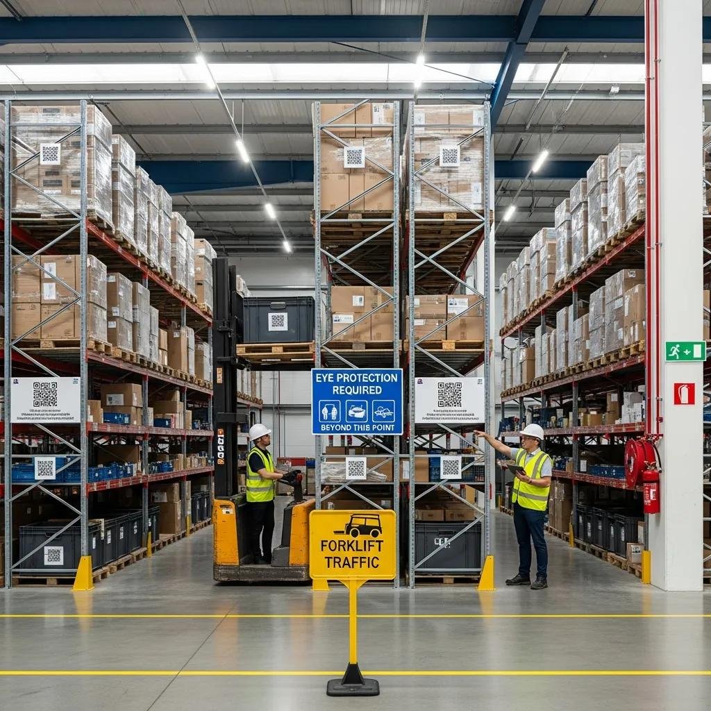 Modern warehouse interior with engineered solutions for compliance and safety